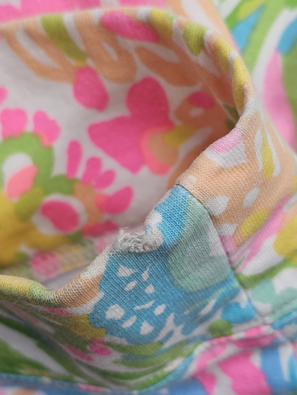 Lilly Pulitzer Half Zip Pullover Medium Tropical Print Pink Blue Green - Picture 11 of 12